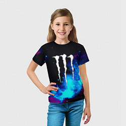 Футболка детская Monster energy космос, цвет: 3D-принт — фото 2