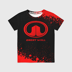 Футболка детская Great Wall - red gradient, цвет: 3D-принт
