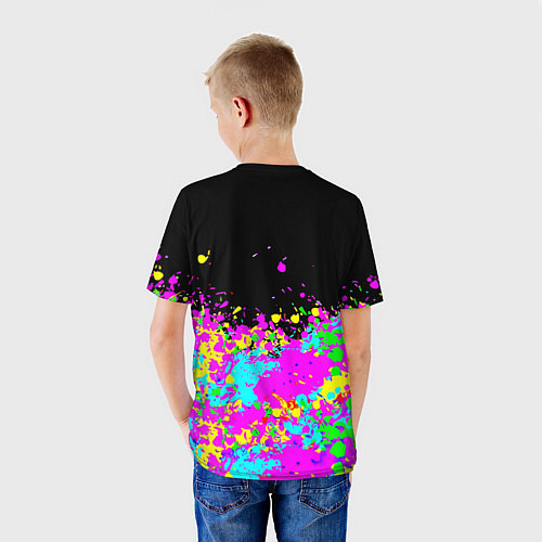 Детская футболка Monster energy краски неоновые / 3D-принт – фото 4