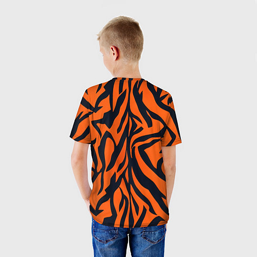Детская футболка Расцветка тигра / 3D-принт – фото 4