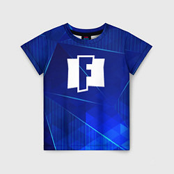 Детская футболка Fortnite blue poly