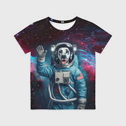 Футболка детская Далматинец бравый космонавт - нейроарт, цвет: 3D-принт