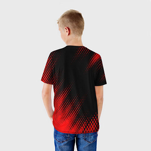 Детская футболка Mini - red gradient вертикально / 3D-принт – фото 4