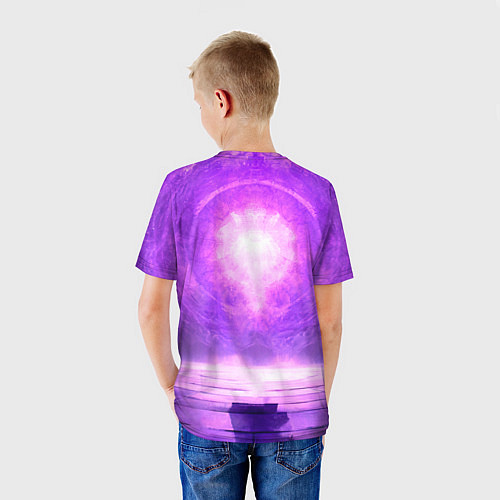 Детская футболка Айкидоист на фиолетовом / 3D-принт – фото 4