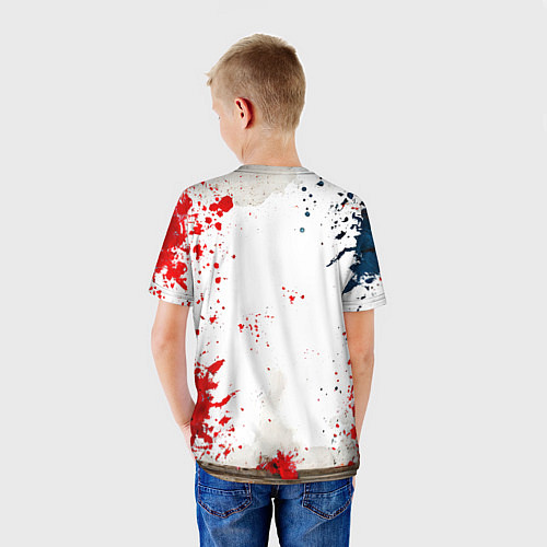 Детская футболка Борец айкидо на белом / 3D-принт – фото 4