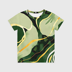 Детская футболка Зеленый природный паттерн