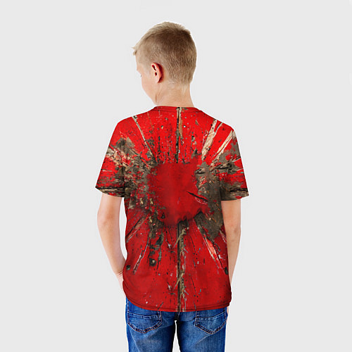 Детская футболка Кикбоксеркие перчатки в красном / 3D-принт – фото 4
