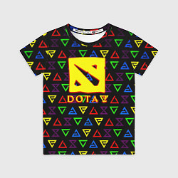Футболка детская Dota pattern witcher, цвет: 3D-принт