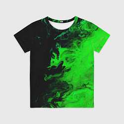 Детская футболка Color green black