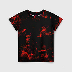 Детская футболка Color red black