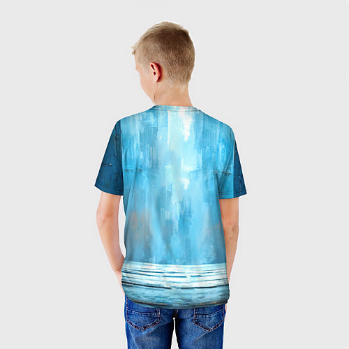 Детская футболка Боец крав-мага на синем / 3D-принт – фото 4