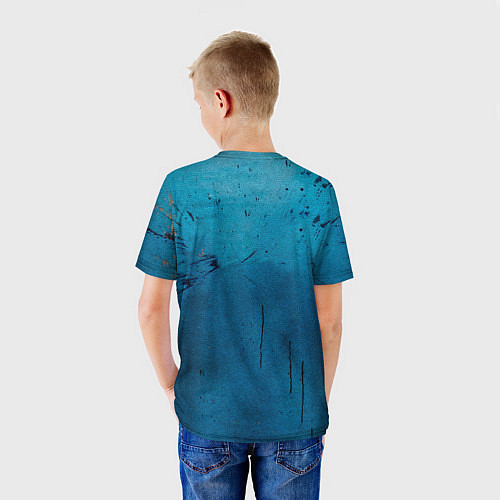 Детская футболка Бойцовские перчатки на синем / 3D-принт – фото 4