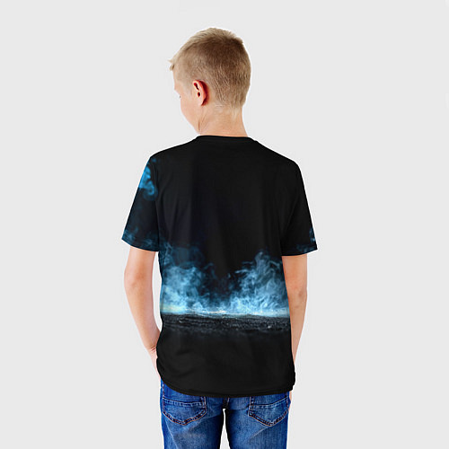 Детская футболка Черные бойцовские перчатки в дыму / 3D-принт – фото 4
