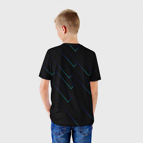 Детская футболка Color blue black / 3D-принт – фото 4