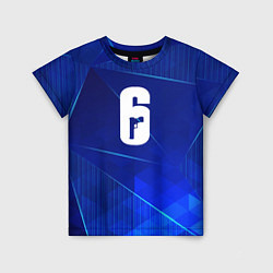 Футболка детская Rainbow Six blue poly, цвет: 3D-принт