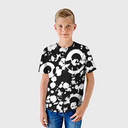 Футболка детская Модная чб абстракция - нейроарт, цвет: 3D-принт — фото 2