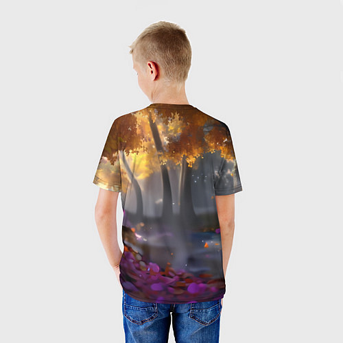 Детская футболка BMW синие неоновые фары / 3D-принт – фото 4