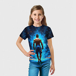 Футболка детская Кикбоксер в огне, цвет: 3D-принт — фото 2