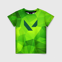 Футболка детская Valorant green poly, цвет: 3D-принт