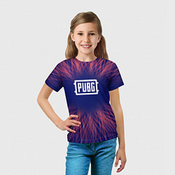 Футболка детская PUBG red energy, цвет: 3D-принт — фото 2