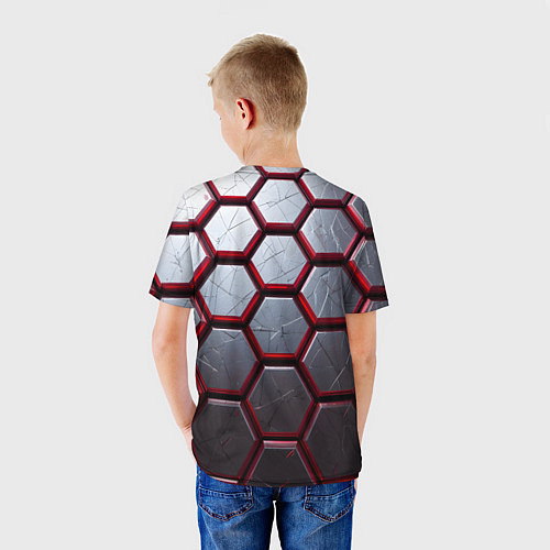 Детская футболка Металлический бронежилет / 3D-принт – фото 4