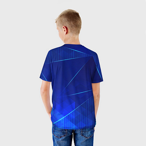 Детская футболка Leeds United blue poly / 3D-принт – фото 4