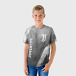 Футболка детская Juventus - grey gradient вертикально, цвет: 3D-принт — фото 2
