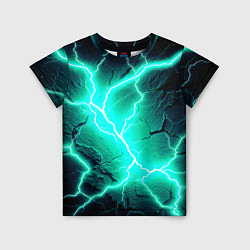 Детская футболка Color light blue black