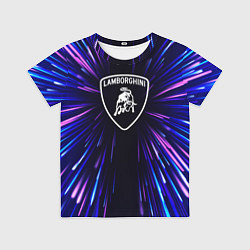 Футболка детская Lamborghini neon energy, цвет: 3D-принт