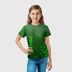 Футболка детская Napoli - green gradient вертикально, цвет: 3D-принт — фото 2