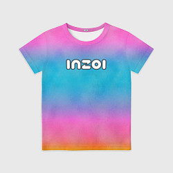 Детская футболка Inzoi розово-голубой фон