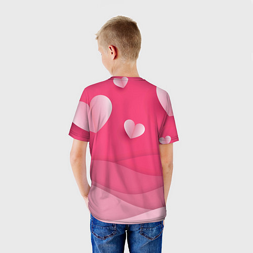 Детская футболка Inzoi розовые сердечки / 3D-принт – фото 4