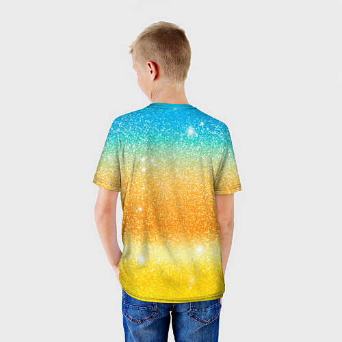 Детская футболка Inzoi лого и блестки / 3D-принт – фото 4