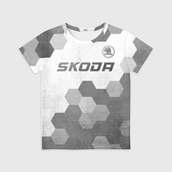 Детская футболка Skoda - white gradient посередине