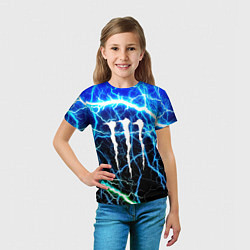 Футболка детская Monster energy electro, цвет: 3D-принт — фото 2