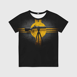 Детская футболка Стендовая спортивная стрельба на черном