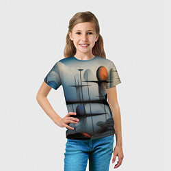 Футболка детская Архитектурная абстракция в тумане, цвет: 3D-принт — фото 2