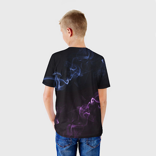 Детская футболка Color black blue pink / 3D-принт – фото 4