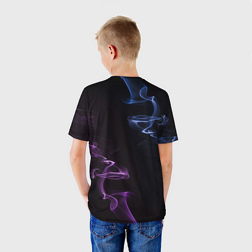 Детская футболка Color black blue pink / 3D-принт – фото 4