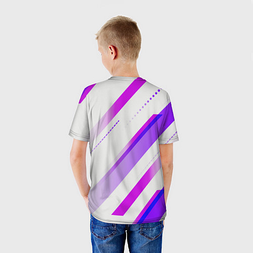 Детская футболка Color white pink / 3D-принт – фото 4