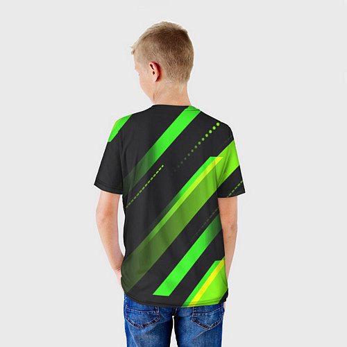 Детская футболка Color black green / 3D-принт – фото 4