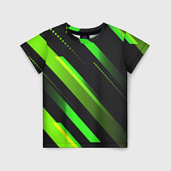 Футболка детская Color black green, цвет: 3D-принт