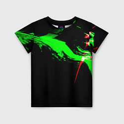 Футболка детская Color black green red, цвет: 3D-принт