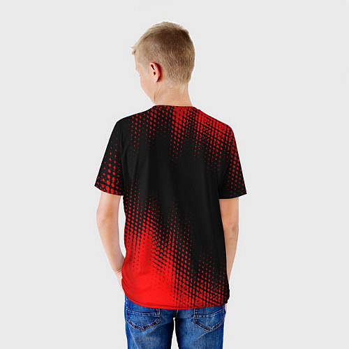 Детская футболка Infiniti - red gradient посередине / 3D-принт – фото 4