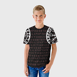 Футболка детская Руны викингов, цвет: 3D-принт — фото 2