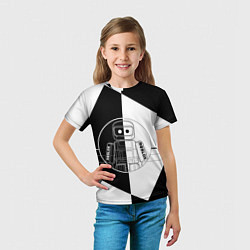 Футболка детская Роблокс робот, цвет: 3D-принт — фото 2