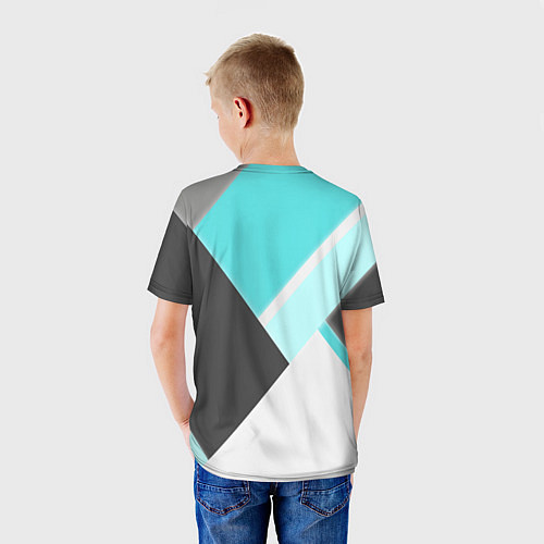 Детская футболка Color black blue / 3D-принт – фото 4