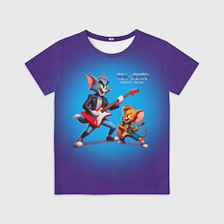 Детская футболка Guitarists Tom and Jerry - heavy metal