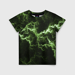 Детская футболка Lightning green glow