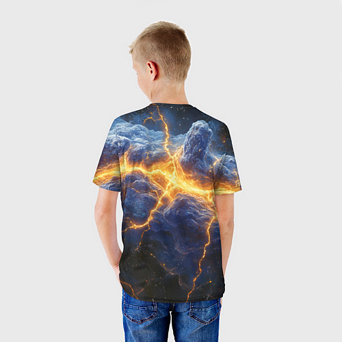 Детская футболка Эпичные молнии и герб России / 3D-принт – фото 4